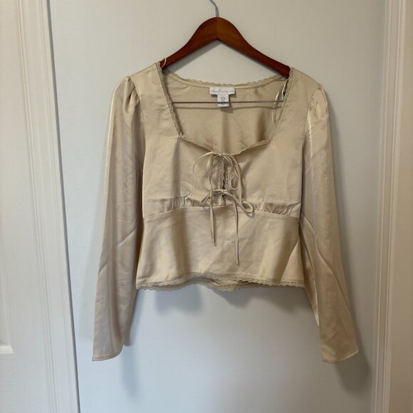 House of Harlow 1960 Cream Blouse - Picture 2 of 12